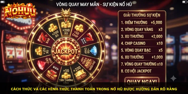 Cách thức và các hình thức thanh toán trong nổ hũ được hướng dẫn rõ ràng